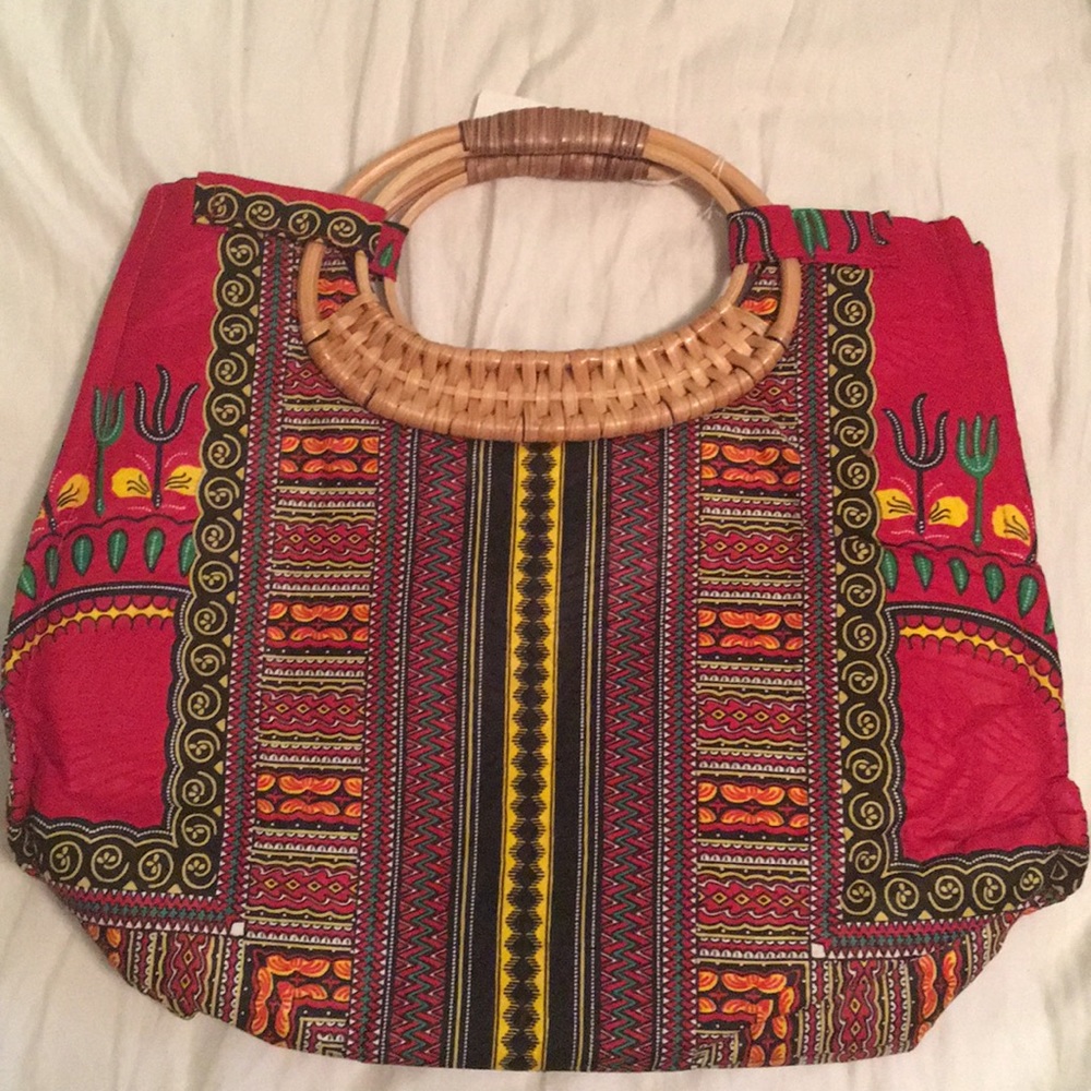 NEW Kente cloth print handbag